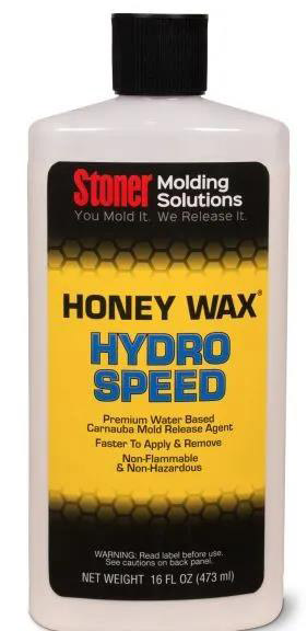 Stoner HoneyWax&reg;Hydro Speed是一種高固含量的水性乳液，不含任何溶劑，旨在代替傳統的高級涂蠟作為復合材料行業中的脫模劑。